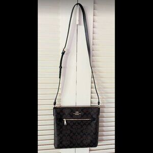 Coach crossbody dark brown